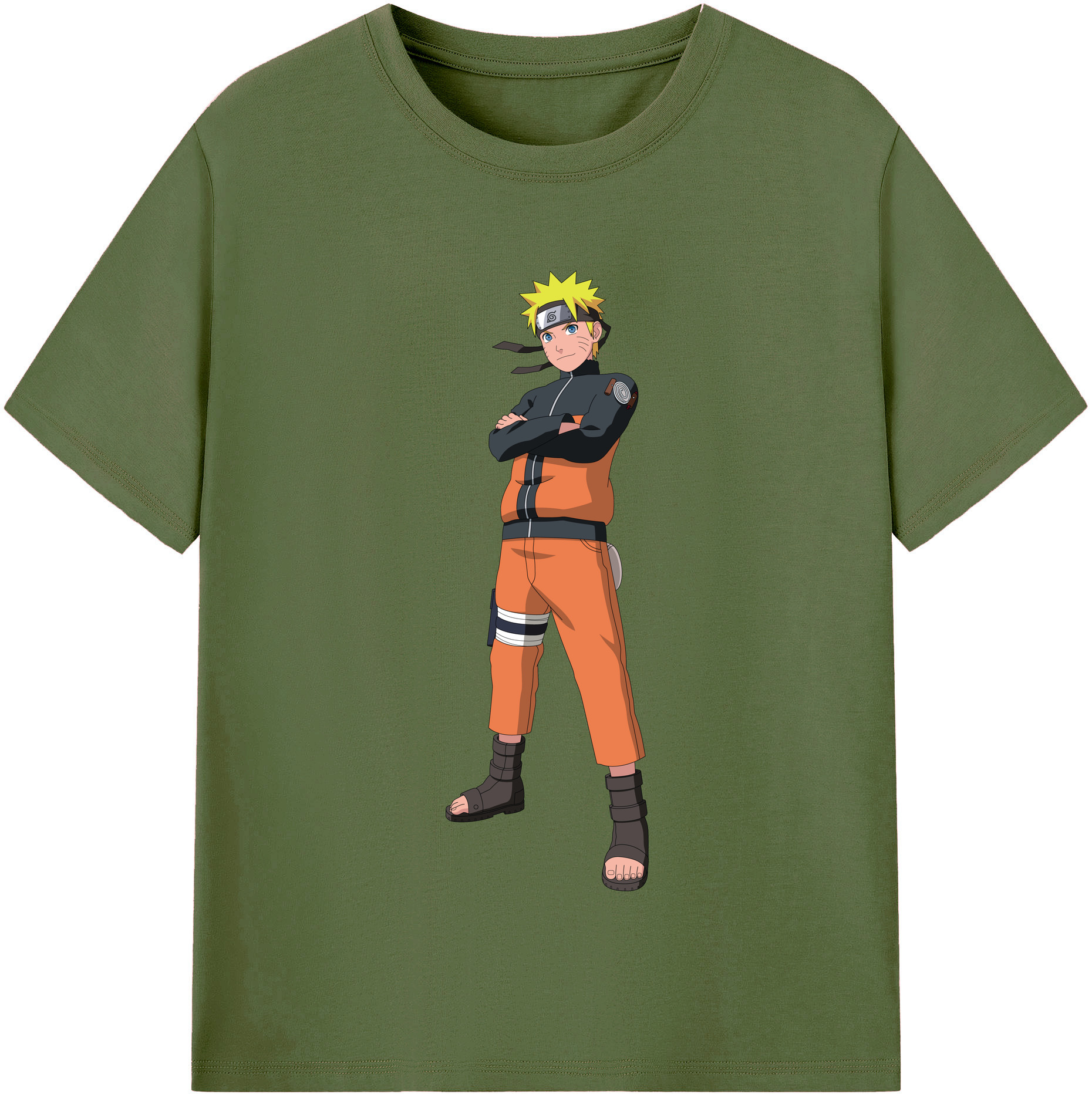 （画像用） NARUTO -ナルト- うずまき ナルト Uzumaki Naruto 綿100％半袖Tシャツ（フロントプリント）